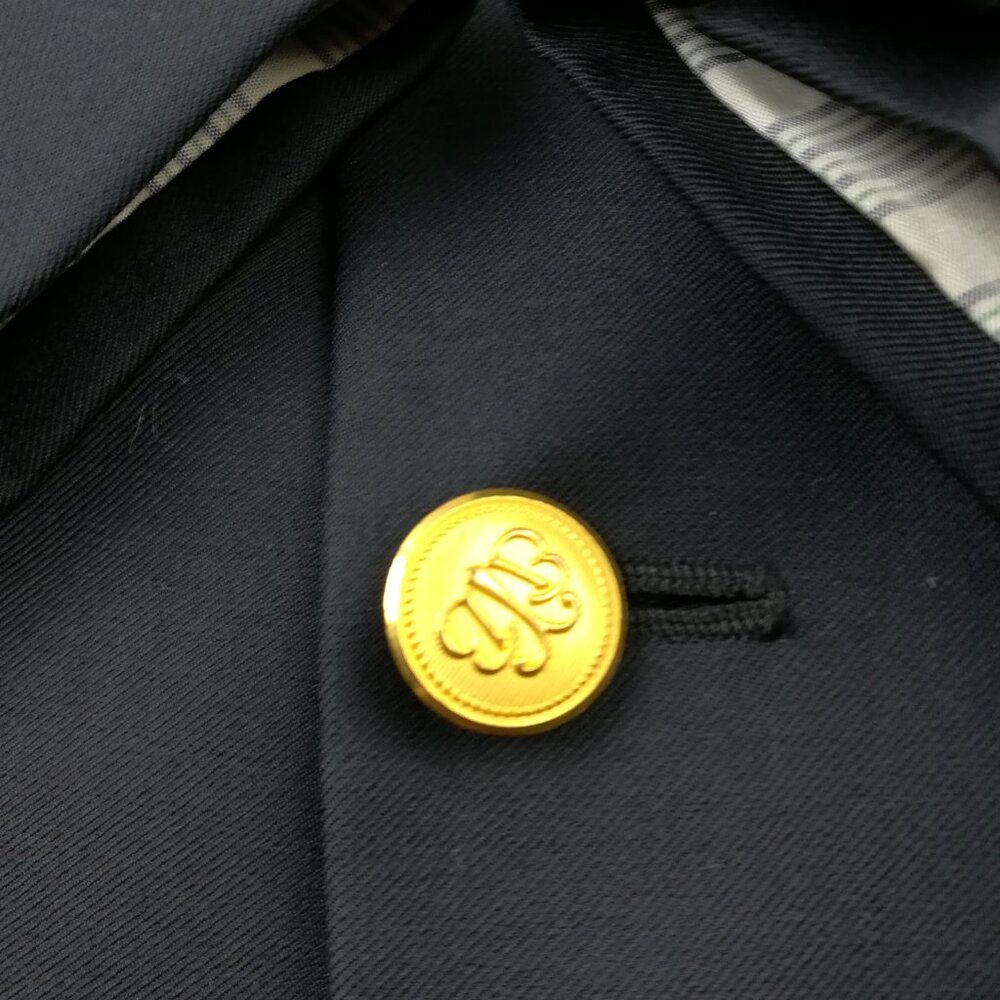 Brooks Brothers Loro Piana Blazer Country Club Wool Gold Button Blue 44R US Made - Picture 4 of 15